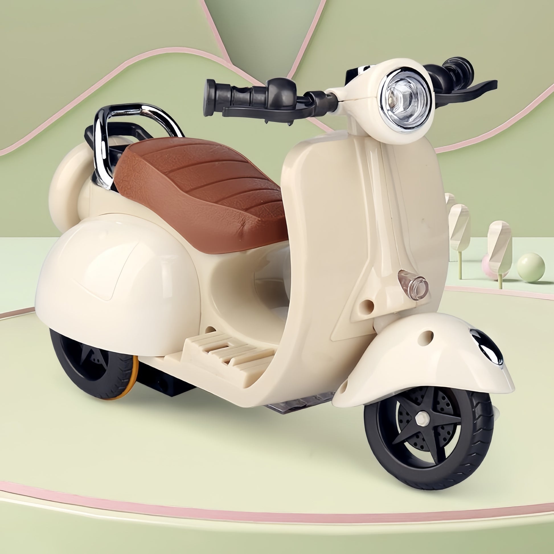 labubu Rotating and movable stunt motorcycle with colored lights, suitable for most Labubu series