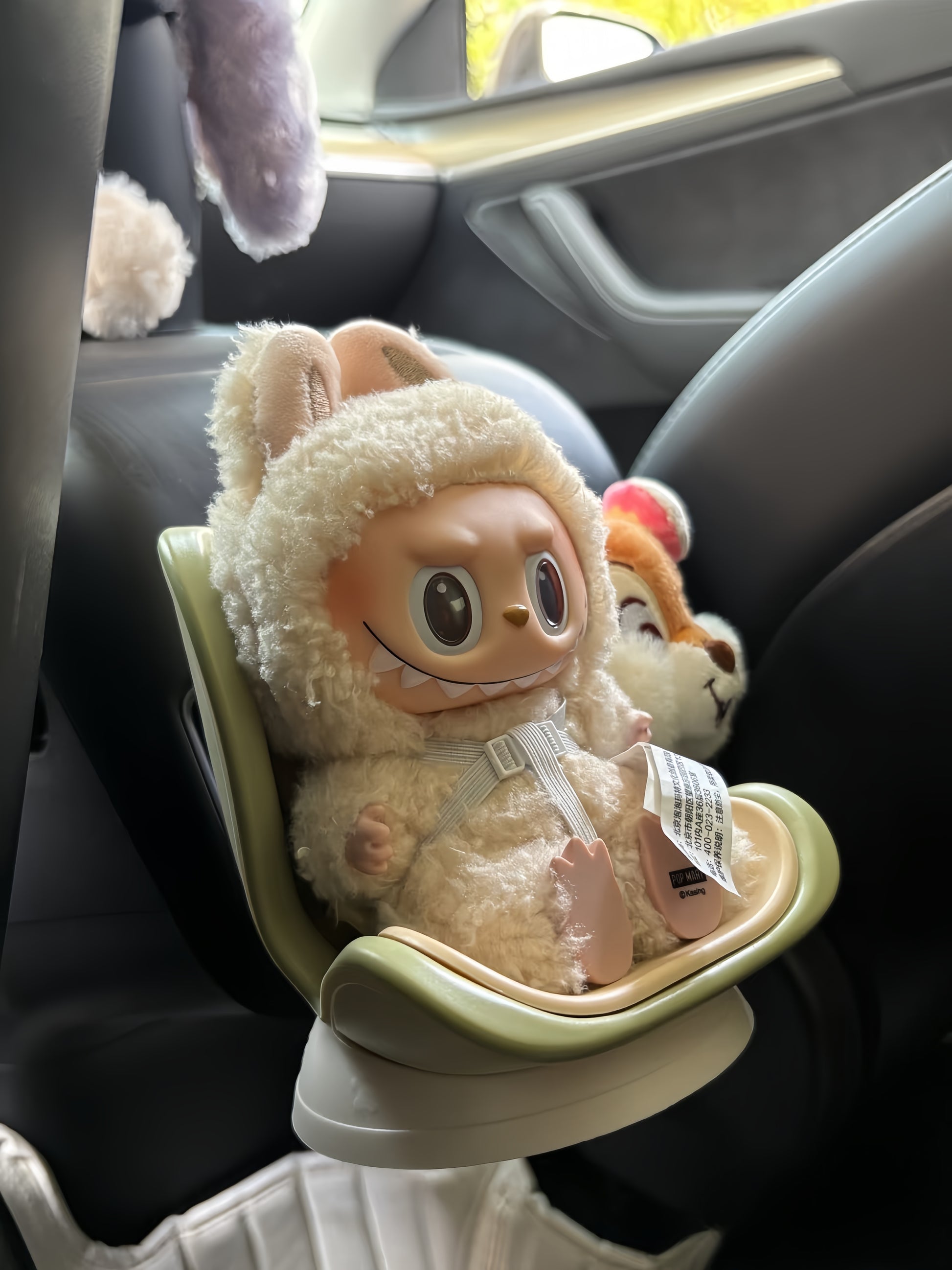 labubu   Cute car decorations and doll seats suitable for sitting posture series labubu, plugged into the car air conditioning vent for fixation