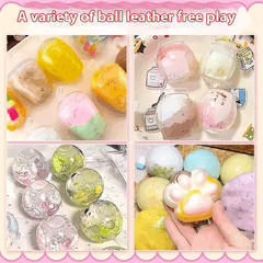 Handmade DIY plastic ball suit noise extrusion toy making Glutinous rice cakes filling skin