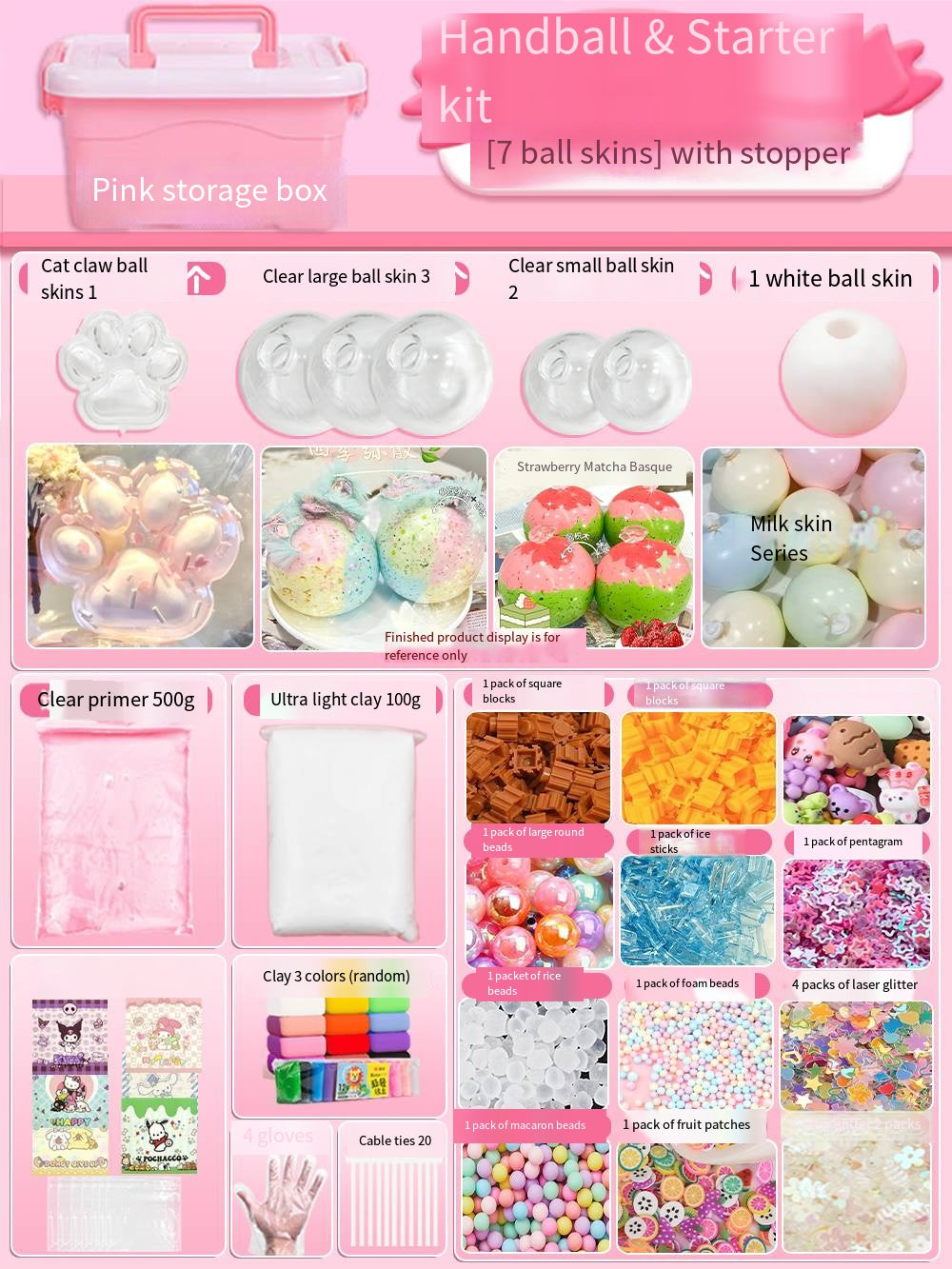 DIY Handmade Ball Slime Handmade Ball Leather Noisy Material Pack